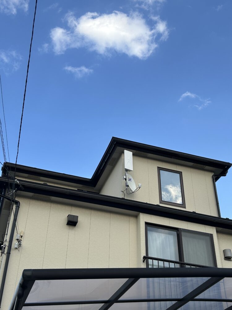 塩竈市の戸建て住宅にデザインアンテナとBSアンテナを設置